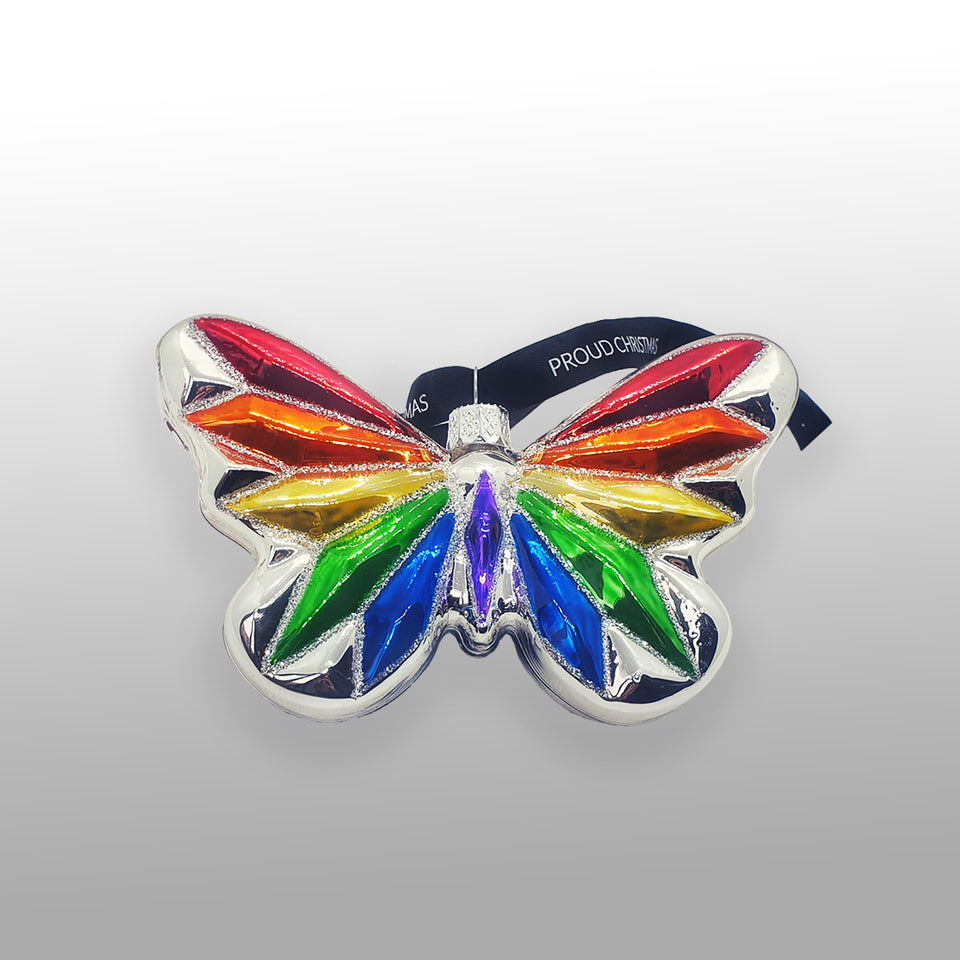 Butterfly glass ornament by Proud Christmas